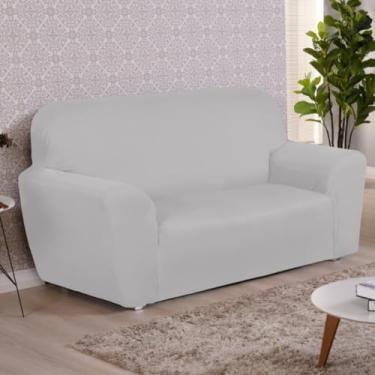 Imagem de Capa De Sofá Lisa Coladinha 2 e 3 ou 4 Lugares/Capa de Poltrona 1 Lugar (BRANCO,4 Lugares)