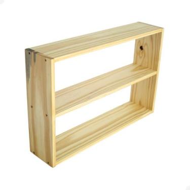 Imagem de Nicho Prateleira Decorativa De Parede 2 Vãos Sala Quarto - Beto Moveis