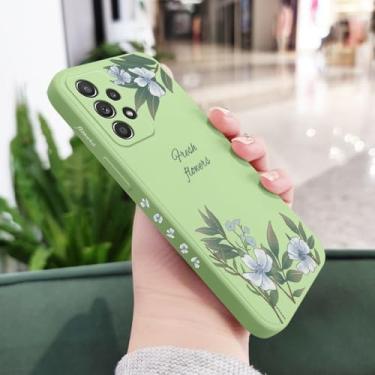 Imagem de Capa Leafy para Samsung A54 A34 A14 A24 A53 A33 A16 A03 A13 A52 A52S A72 A32 A31 A22 A15 A25 A35 A55 A04 A04S 4G 5G, Verde claro 2, para A52