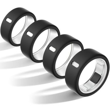 Imagem de Polyjoy Pacote com 4 capas compatíveis com Oura Ring Gen 4/Oura Ring Gen 3 Horizon/3 Heritage, carregando derectly, protetor de TPU antiarranhões para mulheres e homens malhando, tamanho 14