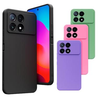 Imagem de Capa Capinha Case Compatível_Xiaomii POCO X6 PRO Silicone Veludo Premium [2ASHOP] (HIBISCO)