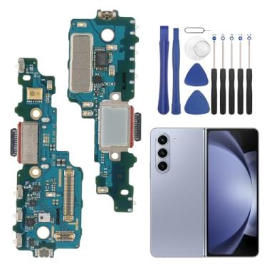 Imagem de Substituição da porta de carregamento YHX-US para Samsung Galaxy Z Fold5 5G SM-F946U USB Dock Connector Flex Cable Substituição para Galaxy Z Fold5 5G F946U com chaves de fenda