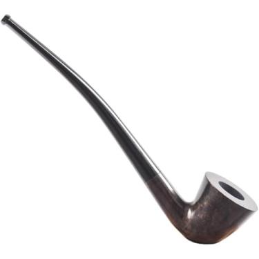 Imagem de Cachimbo De Madeira De Vara Longa, Cachimbo De Tabaco De Madeira De Briar Feito à Mão Destacável Vintage, Filtro De 3mm Para Homens, C1