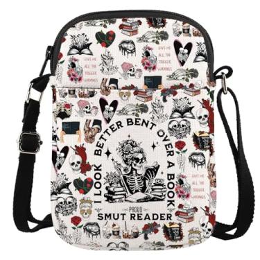 Imagem de Smut Reader Gift Spicy Book Lover Gift I Look Better Bent Over A Book Proud Smut Reader Bolsa tiracolo, Smut Reader Cr, Multifuncional