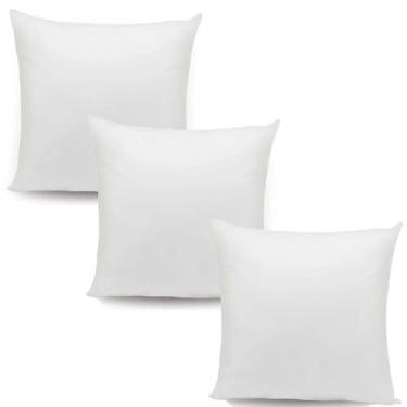 Imagem de Kit 3 Enchimentos de Silicone 50x50cm para Almofadas 45x45cm - Sua Cas