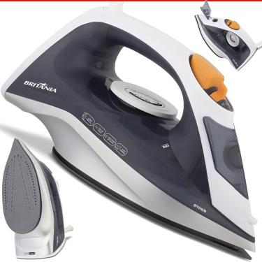 Imagem de Ferro de Passar Roupa Britânia A Vapor BFV2000B Vertical Ceramic Vapor vertical Branco e Cinza