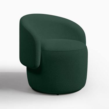 Imagem de Poltrona Orgânica Beatriz Boucle Elegante 7 Decor Verde Escuro