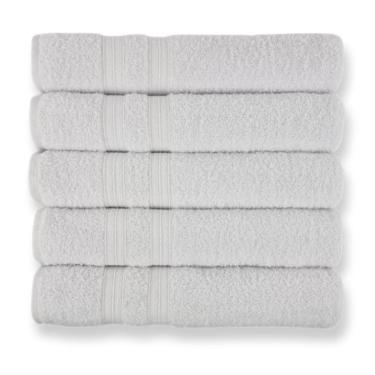 Imagem de 5 Toalhas De Banho Para Hoteis Super Grossa Felpuda E Macias 100% Algodão Beka Luxo Branco