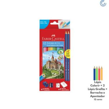 Imagem de Lapis Cor 12 Cores + Kit Escolar Faber Castell