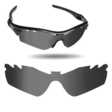 Imagem de Fiskr Lentes polarizadas de substituição para óculos de sol Oakley Radar Path ventilados com resistência a impactos, proteção contra raios UV e proteção multifuncional (preto)