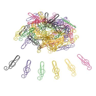 Imagem de LiebeWH Clea Music Note Paper Clips Metal Wire Clips para Papelaria de Escritório Clipe de Livros de Música Notas Com 6 Cores de Material Escolar (50)