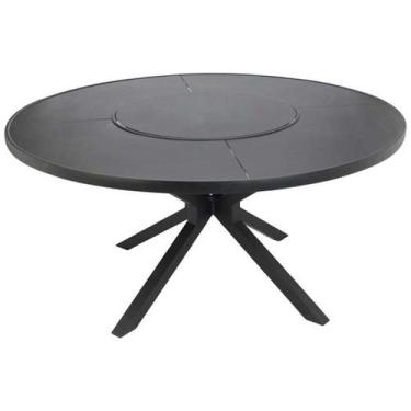 Imagem de Mesa Giratória 4 Chapas Pé K Para Cadeiras de Área Gourmet e Piscina -