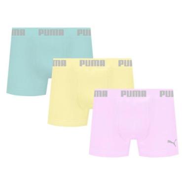Imagem de Kit 3 Cuecas Puma Boxer Sem Costura Masculina, G