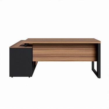 Imagem de Mesa Diretor Office 150/180cm com Armário Lateral-Pé Quadro Web Office