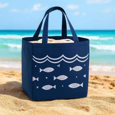 Imagem de Bolsa Térmica Oxford Com Alça Para Praia Piquenique Passeios
