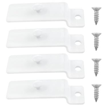 Imagem de AYLIFU Acessórios de parede de ripas ganchos de parede compensado francês branco 2,67 × 0,238 cm para exibição de imagem notch moldura de foto slat grade cabide 4 peças