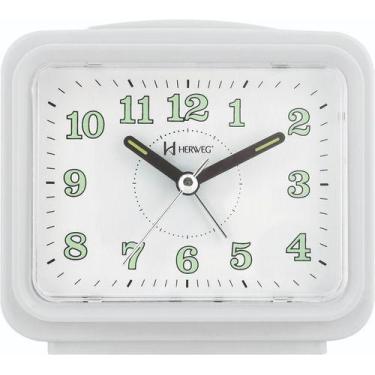 Imagem de Relogio despertador herweg 2588-021 branco, cor branco