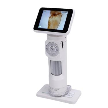 Imagem de Asixxsix Microscópio para crianças, Microscópio digital de tela de 2,8 polegadas 30X a ampliação de 700X, Vídeo 1080P Foto 10MP, Microscópio portátil com cartão TF de 32GB (Branco)