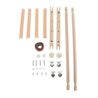 Imagem de Cross Stitch Quadro Retangular Removível Madeira Needlework Maca Quadro Quilting Hoop Stand para Needlepoint Bordado Tapeçaria Crafting Profissionais Iniciantes Faia Madeira