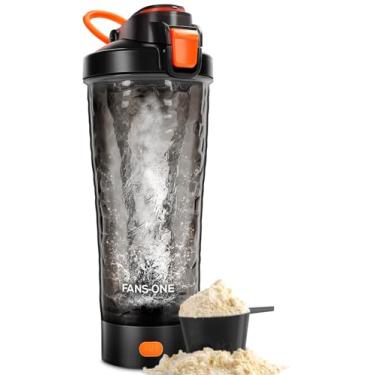 Imagem de Coqueteleira elétrica de proteína, copo de liquidificador com trava de 680 g, misturador elétrico Tritan recarregável por USB, coqueteleira portátil para shakes de proteína para homens, mulheres