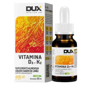 Imagem de Vitamina D3+K2 400 UI por Gota Sabor Limão e Menta Liquida de 20 ml -Dux Human Health-Dux Nutrition