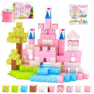 Imagem de Blocos magnéticos Hiwawind Princess Toys para crianças de 3 anos ou ma