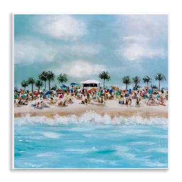 Imagem de Stupell Industries Design de arte de parede de praia de cabana tropical por Emma Bell, 12 x 12