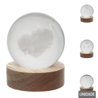 Imagem de Luminária de Mesa 7,5x6cm Bola Cristal - Tudo em Caixa