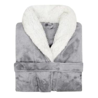 Imagem de Roupão De Banho Com Sherpa - Microfibra Tamanho Plus Size Incluso - AN
