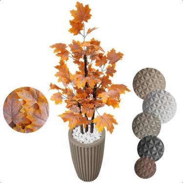 Imagem de Canadá Outono Planta Artificial com Vaso Decorativo - Flor de Mentirin
