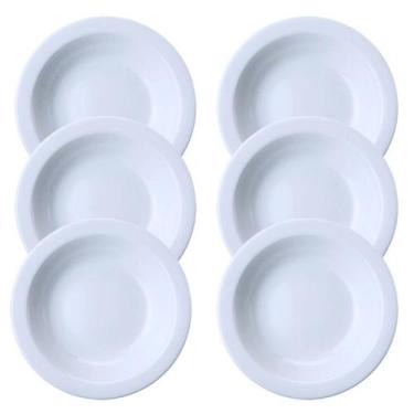Imagem de Jogo 6 Pratos Fundos Sopa Salada Iguaçu Porcelana Germer - Porcelanas 