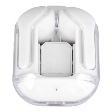 Imagem de Fydun Fones de ouvido, fones de ouvido com redução de ruído, fácil de controlar, tom estável, display digital recarregável, música clara para formatos (branco)