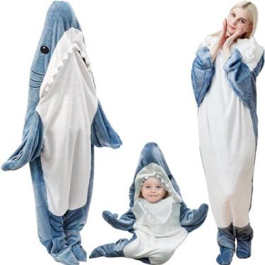 Imagem de Macacão vestível com capuz Shark Blanket Quincunx para adultos e crian