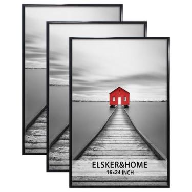Imagem de Moldura de pôster ELSKER&HOME 16x24 cm preta para montagem na parede, 