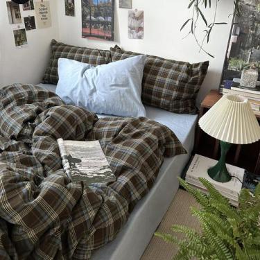 Imagem de Conjunto de capa de edredom mixinni Vintage Buffalo Plaid Full Size