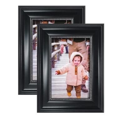 Imagem de Porta-retratos Graduation Mall 4x6 pretos com miçangas prateadas, paco