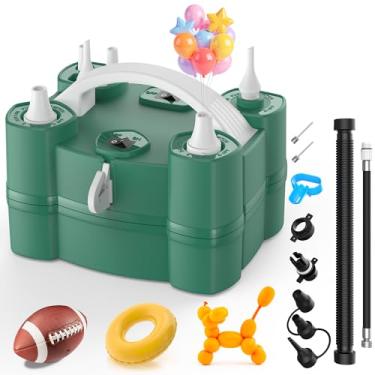 Imagem de LooLaa Bomba de balão 4 em 1 inflador elétrico com portas de enchimento triplas para todos os balões, máquina de enchimento de ar para bolas esportivas, inflador de inflador para infláveis (bolsa de