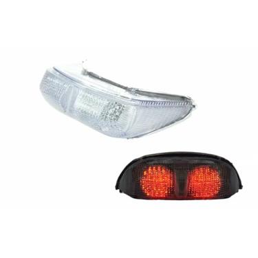 Imagem de Adequado para Yamaha 1999-2000 YZF R6; luz traseira de freio LED luz traseira de seta integrada; 5EB-84710-10-00 (transparente)