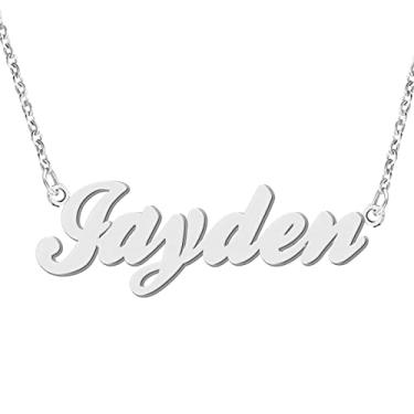 Imagem de Colar com nome gravado personalizado para mulheres e amigas, Metal, aço inoxidável