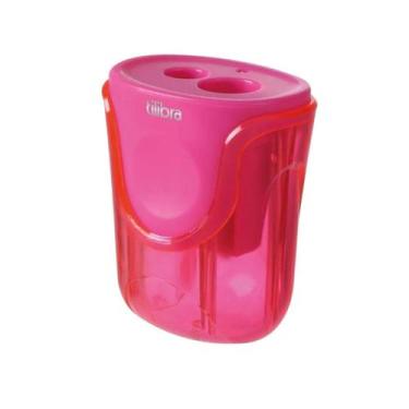 Imagem de Apontador 2 Furos com Depósito AP15 Tilibra Escolar, Rosa