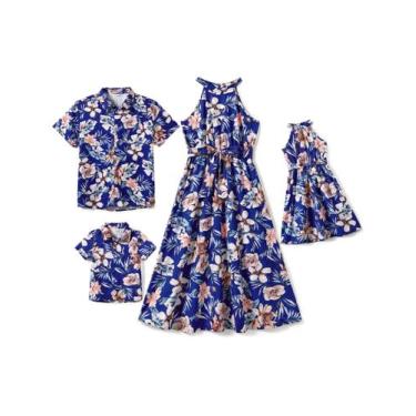 Imagem de Roupas havaianas combinando Vestidos familiares PATPAT para mamãe e me