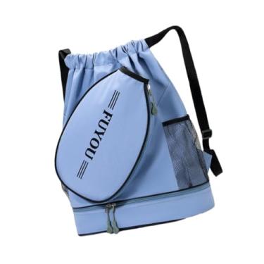 Imagem de YIJU Bolsa de tênis, bolsa de remo, mochila, mochila portátil, bolso lateral, mochila de academia para treinamento, treino, raquetes de badminton, Azul