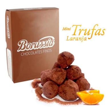Imagem de Mini Trufa Sabor Laranja com Cacau em Pó Borússia Chocolates, Caixa co