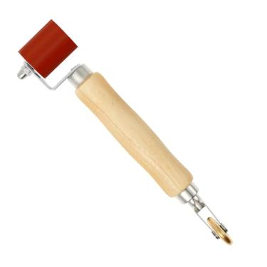 Imagem de Rolo de costura 2 em 1 com cabo de madeira, ferramenta de rolo de costura dupla para telhados de camada única de PVC/TPO/EPDM