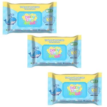 Imagem de Kit Com 3 Pacotes Toalhas Umedecidas Baby Club Ultra Care Lenços 300 U