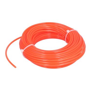 Imagem de GLOGLOW 2,7 mm x 15 m, linha de aparador de nylon, 15 m 2,7 mm de diâmetro, cortador de cordas, laranja, cortador de grama fio de nylon para serviço pesado para cortar grama