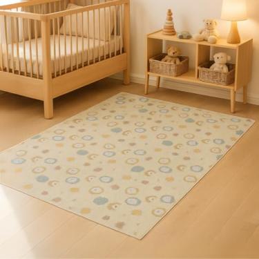 Imagem de Tapete Infantil para Quarto Kids 1,40x1,00 Moderno, Macio e Antiderrapante (Leões)