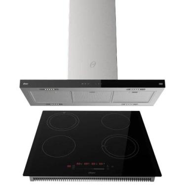Imagem de Kit Cooktop Por Indução 4 Bocas E Coifa De Ilha 90 Cm Oster 220V, 220V