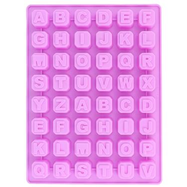 Imagem de Bandeja de Grade de 48, Molde Cozinha Silicone Alfabeto Com Material Elástico e Reutilizável Nível Alimentar, Resistência à Temperatura Alta/baixa, Uso Mutifuncional, Durável e Estável para Chocolate