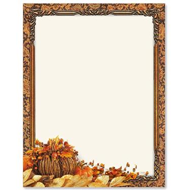 Imagem de Paperdirect Fall Harmony Elegância Folhas Coloridas Outono Ação de Graças Papel de Papelaria, Papel de Borda, Papel Timbrado 21 x 28, 25 folhas, Papel de Escrita Premium Elegante Papel Decorativo para